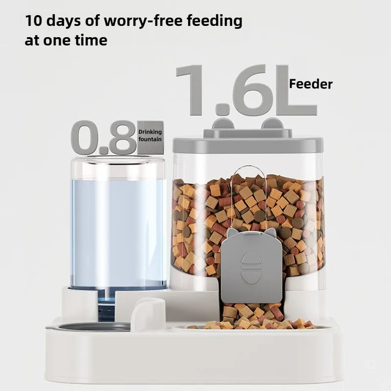 Automatic Cat Feeder & Water Fountain Bowl Set