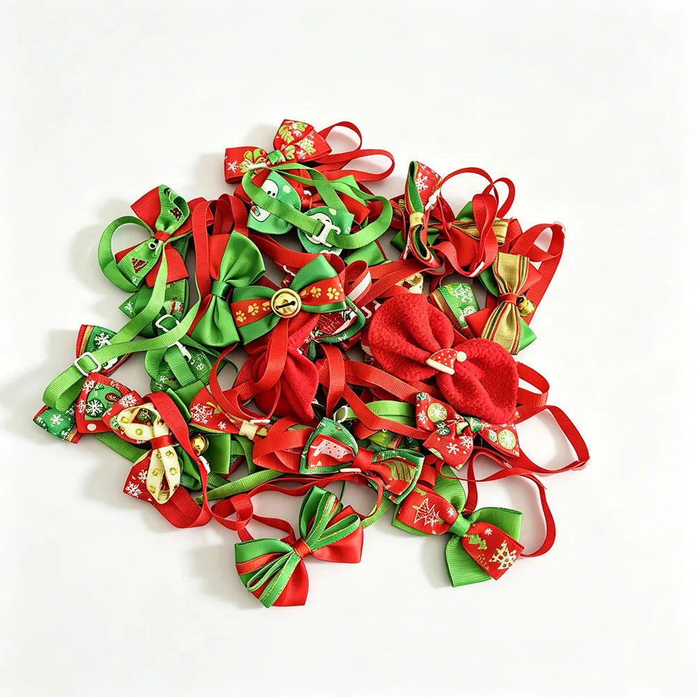 Christmas Bow Ties for Cats & Dogs – 5 or 10 Pack