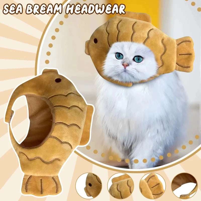 Cute Fish Hat for Cats – Plush Photo Costume
