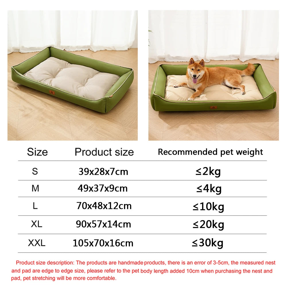 Waterproof Square Dog Bed – Bite-Resistant, All-Season