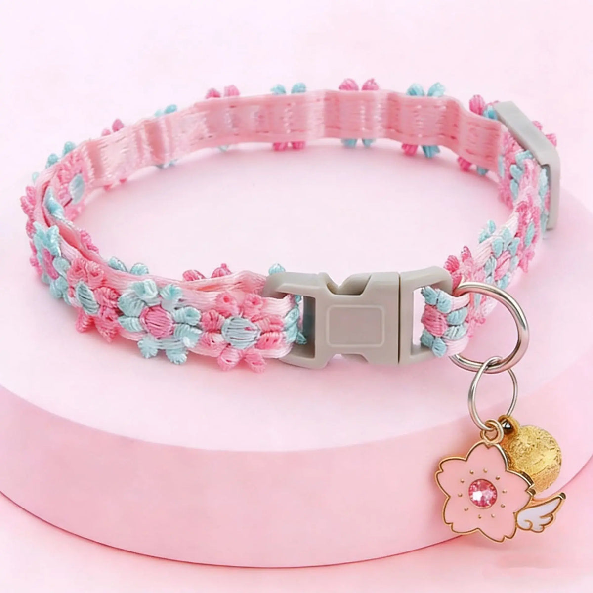Adjustable Lace Cat Collar with Charm