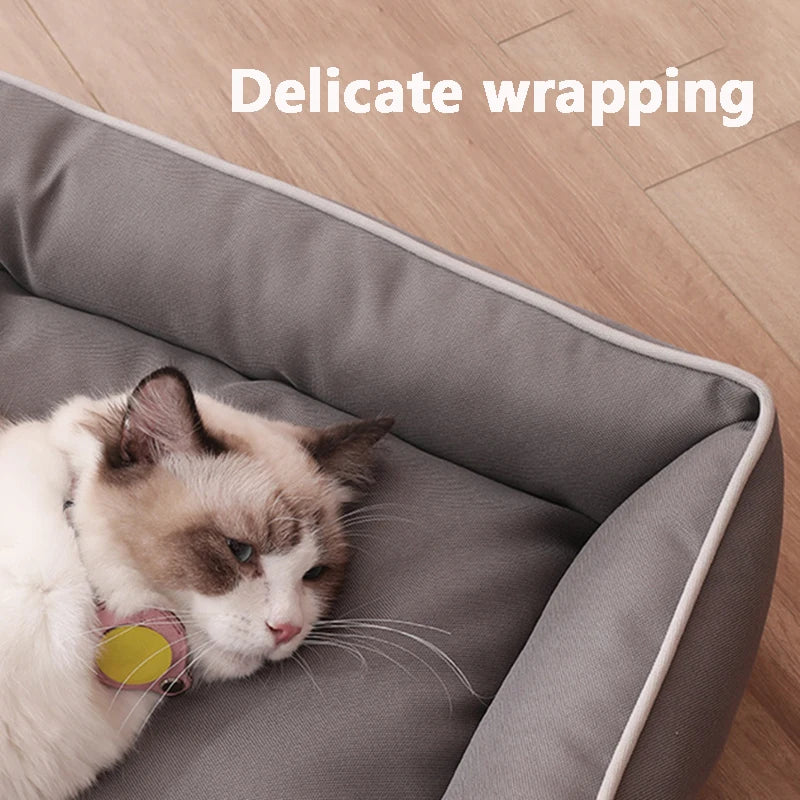 Waterproof Square Dog Bed – Bite-Resistant, All-Season