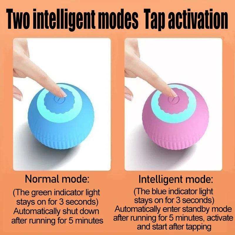 Self-Rolling Mini Cat Ball – Automatic Play Toy for Indoor Cats