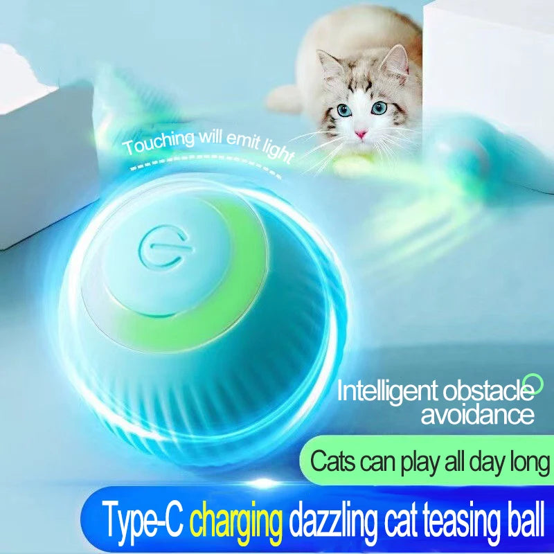 Self-Rolling Mini Cat Ball – Automatic Play Toy for Indoor Cats