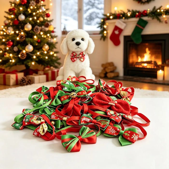 Christmas Bow Ties for Cats & Dogs – 5 or 10 Pack