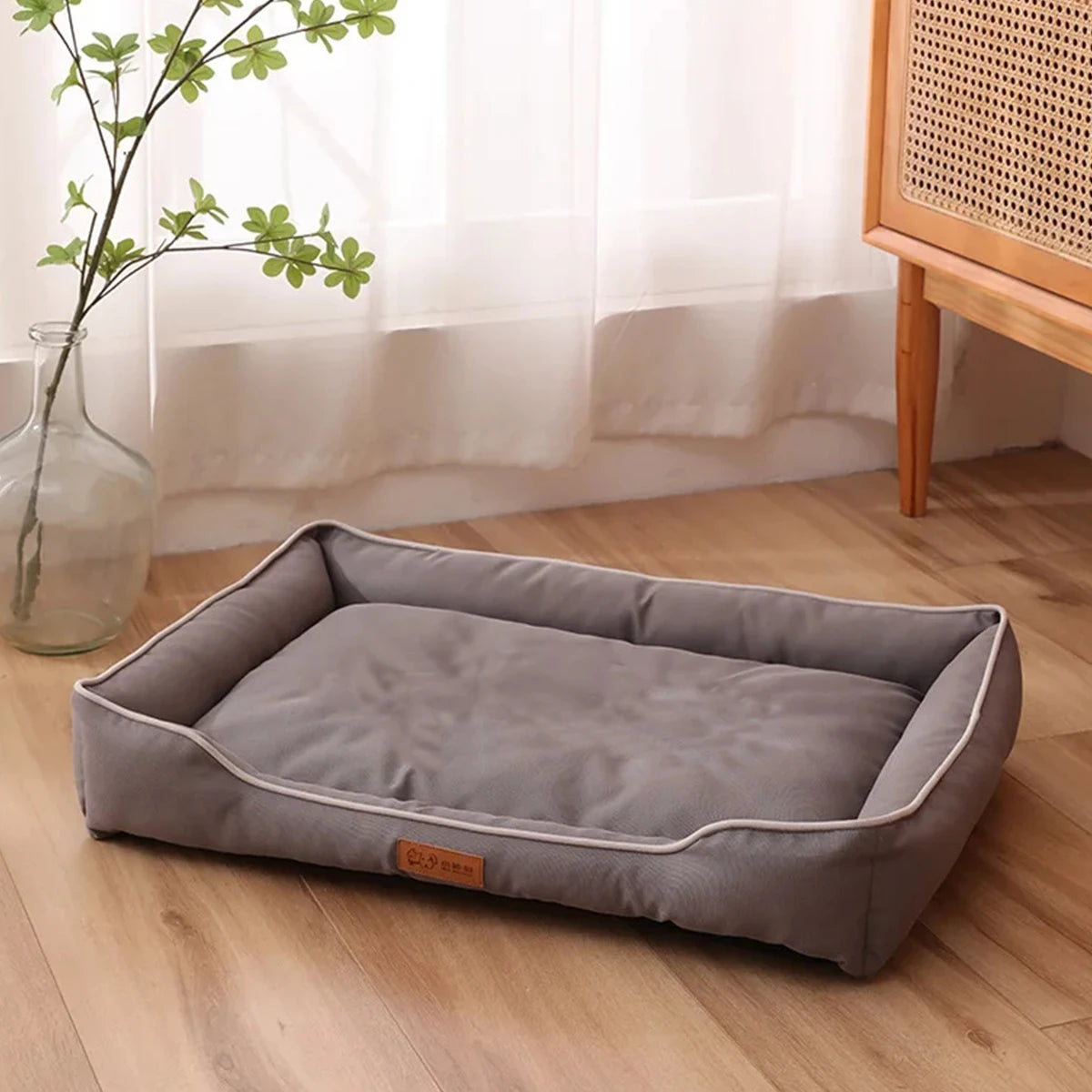 Waterproof Square Dog Bed – Bite-Resistant, All-Season