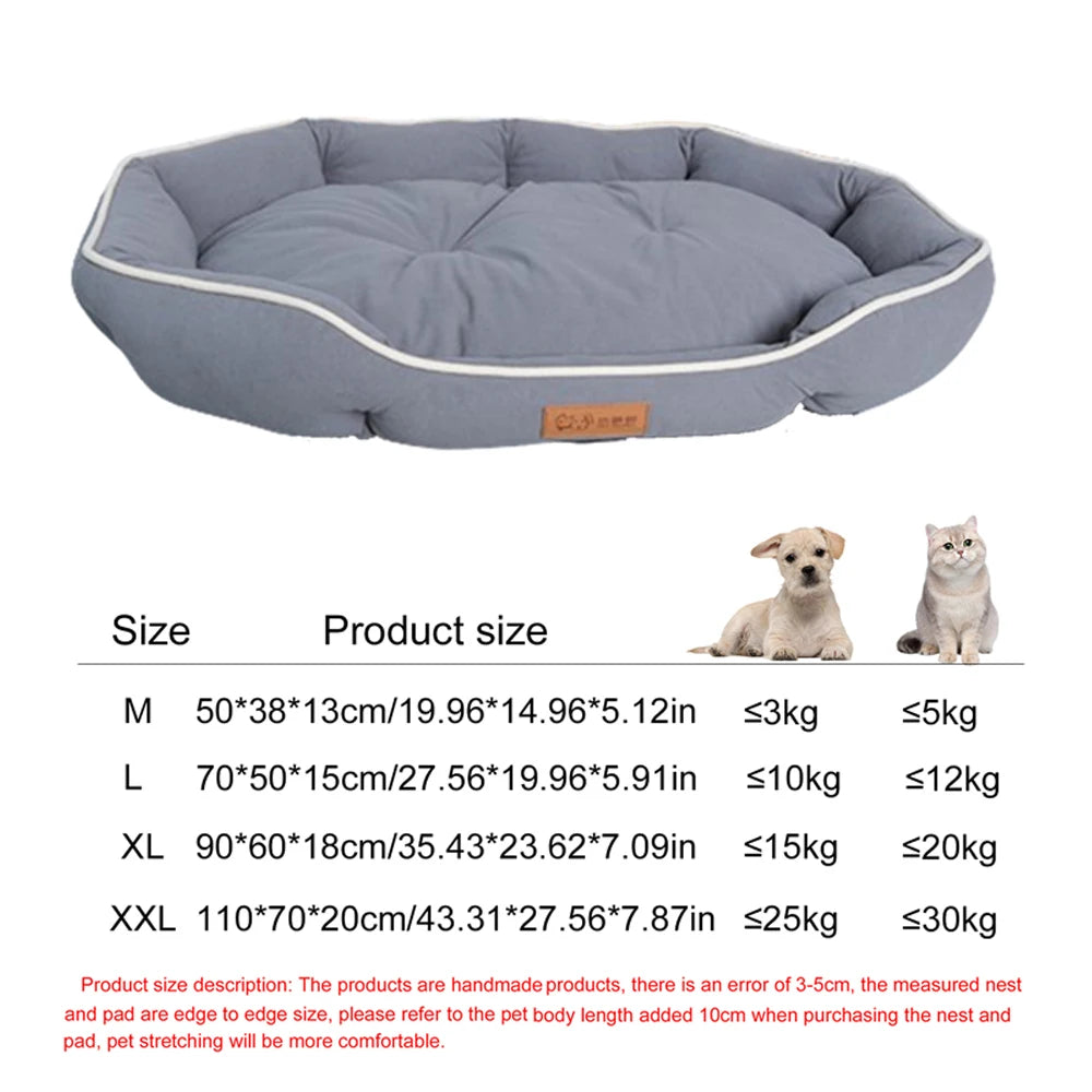 Waterproof Square Dog Bed – Bite-Resistant, All-Season