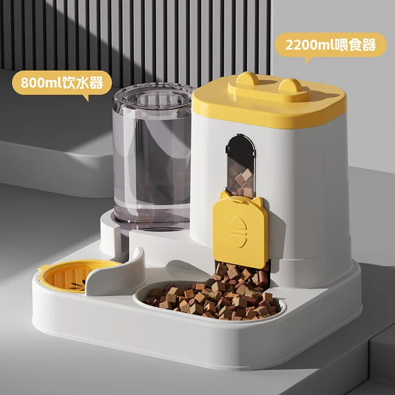 Automatic Cat Feeder & Water Fountain Bowl Set