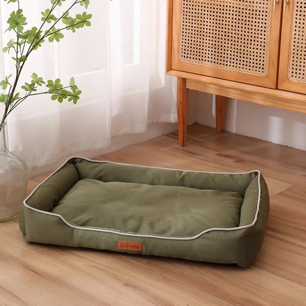 Waterproof Square Dog Bed – Bite-Resistant, All-Season