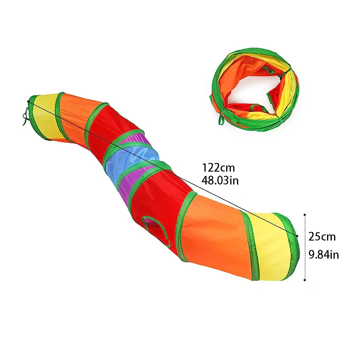 Foldable Cat Play Tunnel with Hanging Ball