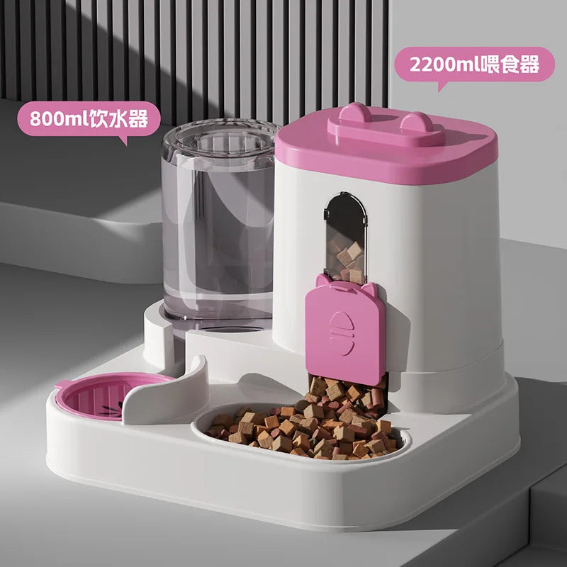 Automatic Cat Feeder & Water Fountain Bowl Set
