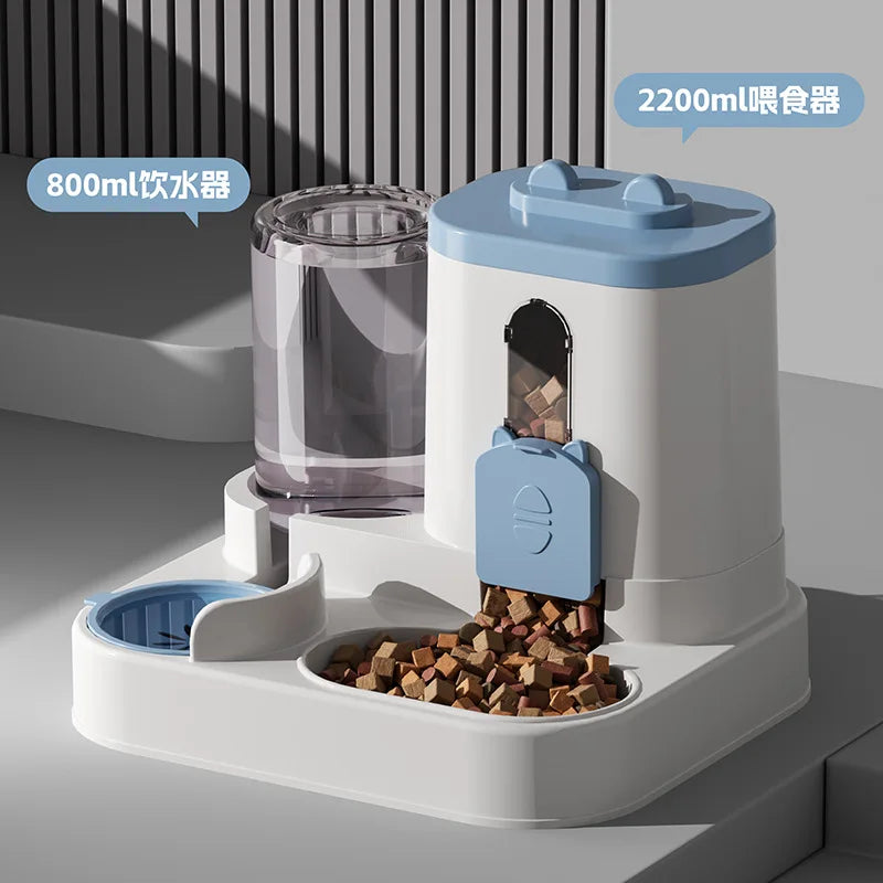 Automatic Cat Feeder & Water Fountain Bowl Set