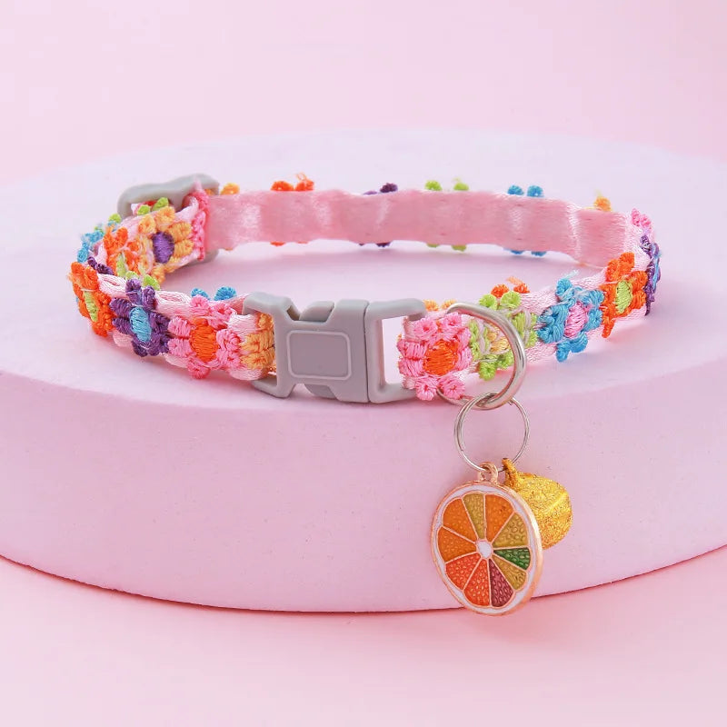 Adjustable Lace Cat Collar with Charm