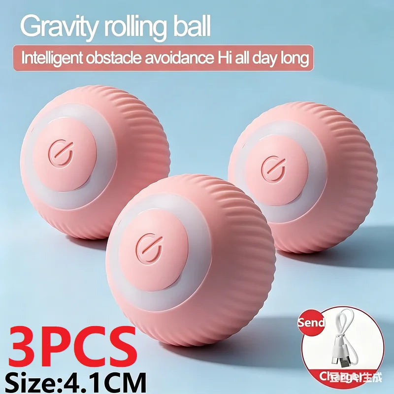 Self-Rolling Mini Cat Ball – Automatic Play Toy for Indoor Cats