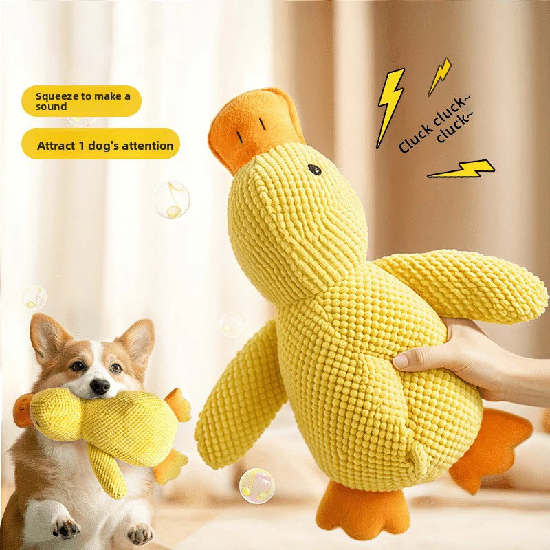 Squeaky Duck Plush Toy for Dogs & Cats
