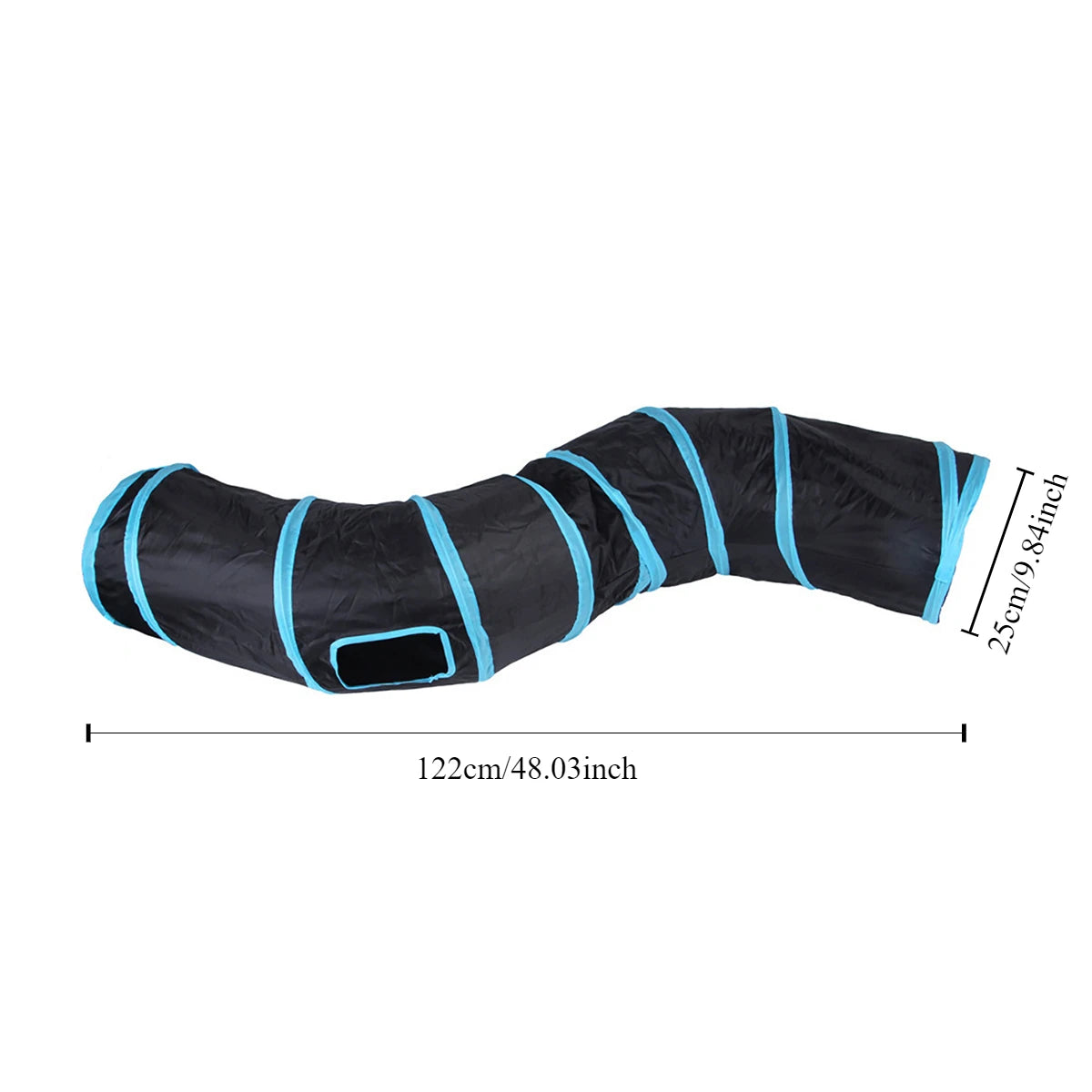 Foldable Cat Play Tunnel with Hanging Ball