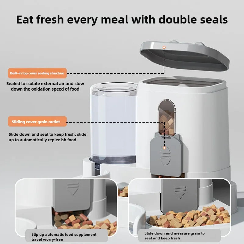Automatic Cat Feeder & Water Fountain Bowl Set